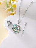 wholesale 925 Sterling Silver Compass with Abalone Shell and Mountain Pendant Necklace - Always in My Heart Keepsake Jewelry-0-2