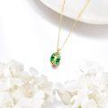 wholesale 14K Gold Green Crystal Tree of Life Pendant Necklace for Women Birthdays Gifts-0-3