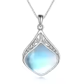 wholesale 925 Sterling Silver Moonstone Lapis Larimar Moss Agate Teardrop Filigree Pendant-0-0