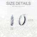 wholesale 925 Sterling Silver Hypoallergenic Small Hoop Geometric Patterned Earrings for Women-0-4