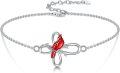 wholesale TOUPOP Cardinal Bracelet For Women Sterling Silver Cross Cardinal Gifts Red Bird Memorial Jewelry Gifts, Medium -0-0