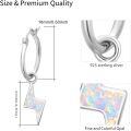 wholesale 925 Sterling Silver Fire Opal Lightning Bolt Hoop Earrings Hypoallergenic Small Stud Jewelry Birthday Gifts for Women-0-3