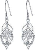 wholesale TOUPOP Tree Of Life Earrings Sterling Silver Tree Of Life Dangle Drop Earrings Tree Of Life Jewelry Christmas Xmas Birthday Gifts For Her Women Mom Grandma -0-0