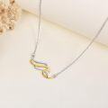 wholesale 925 Sterling Silver Wave Pendant Necklace Awareness Jewelry for Women Sister Mom Grandmother-0-4