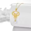 wholesale 14K Gold Red Garnet Phoenix Pendant Necklace Wholesale - Symbolic s for Her-0-1