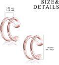 wholesale Rose Gold 925 Sterling Silver Spiral Ear Cuffs for Women - No Piercing Required-0-3