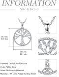 wholesale 925 Sterling Silver 925 Tree of Life Pendant with Cubic Zirconia and Chain for Women-0-1