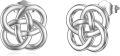 wholesale 925 Sterling Silver Celtic Knot Tree of Life Heart Stud Earrings - Irish  for Women-0-0