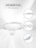 wholesale 925 Sterling Silver Infinity Heart Charm Bracelet for Women Minimalist Fine s-0-3