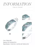 TOUPOP Sterling Silver Turquoise Boho Vintage Antique Ring For Women-0-4
