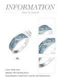TOUPOP Sterling Silver Turquoise Boho Vintage Antique Ring For Women-0-4