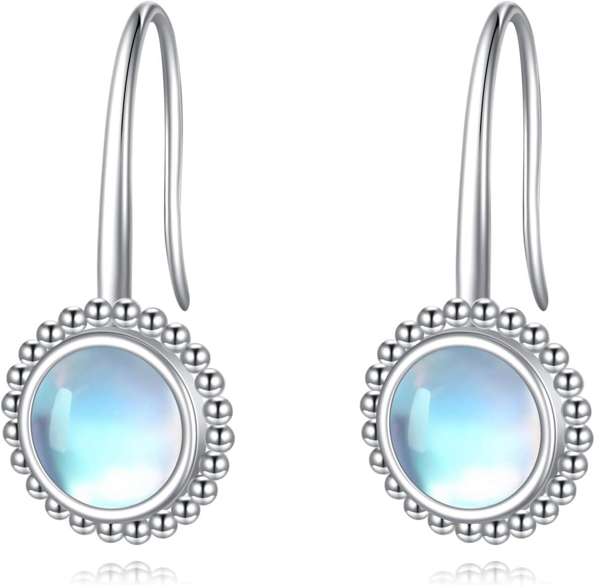 Sterling Silver Moonstone Lapis Lazuli Peridot Amethyst Teardrop Dangle Earrings-moonstone dangle