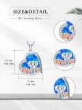 wholesale 925 Sterling Silver Elephant Family Pendant Necklace with 1-5 Cubs Mothers Day Gifts for Women-0-22