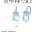wholesale 925 Sterling Silver Moonstone Drop Earrings, Hypoallergenic Leverback Dangle Jewelry for Women, June Birthstone Gift-0-4