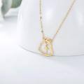 wholesale 14k Gold Heart Pendant With Lab Diamond Accents And Cross Charm Necklace-0-2