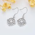 TOUPOP Sterling Silver Compass Earring Cremation Pendant for Ashes Memorial Jewelry-0-3