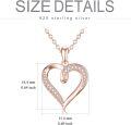 wholesale 14K Gold Moissanite Heart Pendant Necklace for Women 16+2 Inch-0-3