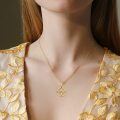 wholesale 14k Gold Compass Necklace With Blue Sapphire And Lab Diamond Accents-0-1