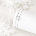 wholesale 925 Sterling Silver Opal Pendant Bracelet With Adjustable Chain-0-3