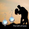 wholesale 925 Sterling Silver Celtic Knot Earrings With Moonstone Charm-0-6