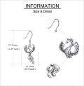 wholesale 925 Sterling Silver Vintage Phoenix Dangle Earrings for Women Gothic  Idea-0-4