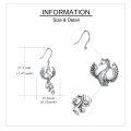 wholesale 925 Sterling Silver Vintage Phoenix Dangle Earrings for Women Gothic  Idea-0-4