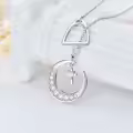TOUPOP Sterling Silver Y Pendant Lucky Horseshoe Necklace Jewelry Gifts-0-2