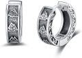 wholesale 925 Sterling Silver Celtic Knotwork Viking Huggie Hoops - Mens Womens Fashion  Set-0-0