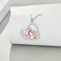 TOUPOP Sterling Silver & Stone Horse Necklace Jewelry-0-4