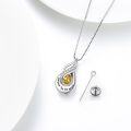 wholesale 925 Sterling Silver Cubic Zirconia Teardrop Cremation Jewelry - Memorial Ashes Necklace for Loved Ones-0-1