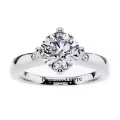 TOUPOP 10k/14k/18k Gold Moissanite Personalized Engraved Name Wedding Rings-0-0