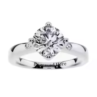 TOUPOP 10k/14k/18k Gold Moissanite Personalized Engraved Name Wedding Rings-undefined