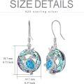wholesale Sterling Silver Crystal Sea Turtle Dangle Earrings for Women Valentine s Day Gifts-0-16