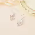 TOUPOP Sterling Silver Rose Heart Butterfly Initial H Letter Drop Dangle Earrings-0-4