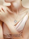 TOUPOP Sterling Silver Heart Locket Pendant Picture Necklace Gift-0-1