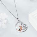 wholesale 925 Sterling Silver Animal Pendant with Butterfly and Dogs Necklaces for Women Gift Ideas-0-4