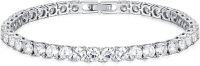 wholesale 925 Sterling Silver Cubic Zirconia Tennis Bracelet 2-5mm Round Stones Classic Simple Jewelry Gift for Women-4mm