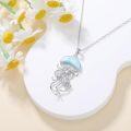 wholesale 925 Sterling Silver Larimar Jellyfish Pendant Necklace for Women - Ocean Inspired s-0-4