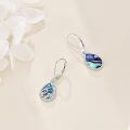 wholesale 925 Sterling Silver Abalone Shell Mermaid Teardrop Dangle Earrings Vintage s for Women-0-4