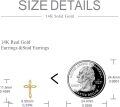 wholesale 14K Gold Diamond Cross Stud Earrings for Women - Religious s-0-4