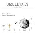 wholesale 14K Gold Diamond Cross Stud Earrings for Women - Religious s-0-4