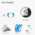wholesale 925 Sterling Silver Blue Fire Opal Dolphin Stud Earrings for Women - Hypoallergenic  Ideas-0-2