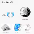 wholesale 925 Sterling Silver Blue Fire Opal Dolphin Stud Earrings Wholesale for Women - Hypoallergenic  Ideas-0-2