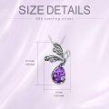 wholesale Sterling Silver Natural Created Gemstone Dragonfly Necklace Pendant-0-9