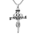 TOUPOP Sterling Silver Nail Cross Pendant Religious Faith Jewelry Gift-0-0