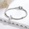 wholesale 925 Sterling Silver Opal Crescent Moon Cat Dangle Charm For Bracelet-0-2