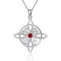 wholesale 925 Sterling Silver Moissanite Witches Knot Necklace Witch Jewelry for Women-0-29
