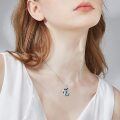 TOUPOP Sterling Silver Heart Crystal Hummingbird Urn Necklace For Ashes-0-1