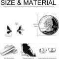 wholesale 925 Sterling Silver Black Onyx Butterfly Stud Earrings for Sensitive Ears-0-4