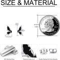 wholesale 925 Sterling Silver Butterfly Black Zircon White Gold Plated Stud Earrings-0-4